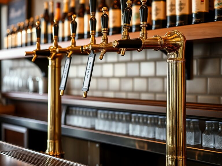 Discover the Charm of a Brass Tap Beer Bar: Enhance Your Pouring Precision and Style