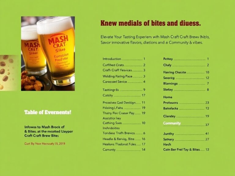 Elevate Your Tasting Experience with Mash Craft Brews & Bites: Savor Innovative Flavors and Community Vibes