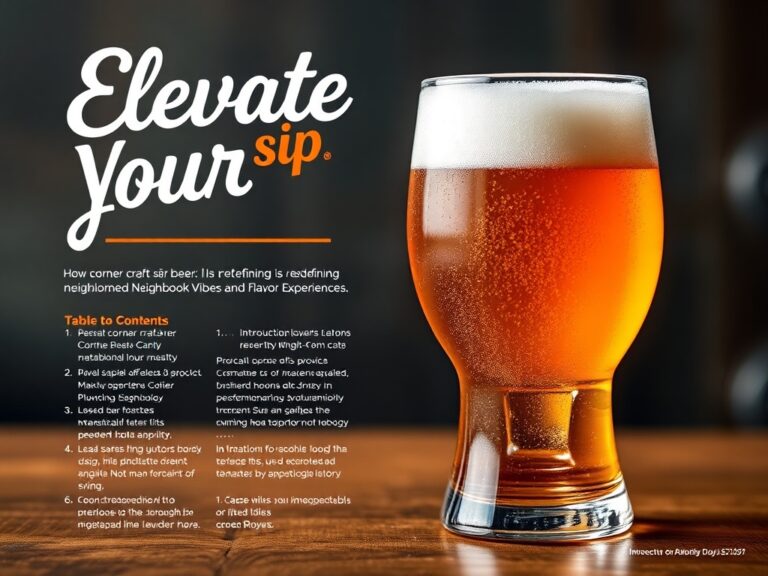 Elevate Your Sip: How Corner Craft Beer Is Redefining Neighborhood Vibes and Flavor Experiences