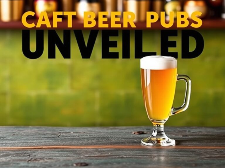 Craft Beer Pubs Unveiled: Your Guide to Hidden Gems and Craftsmanship in Every Pint